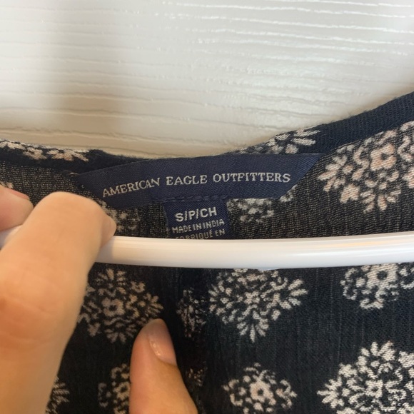 American Eagle wrap boho bell sleeve blouse - Picture 3 of 5